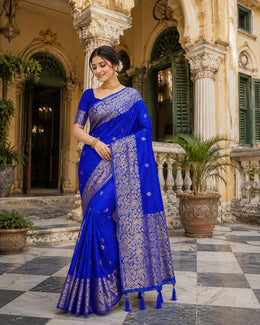 Zamindari soft silk saree Royal heritage thumbnail 1