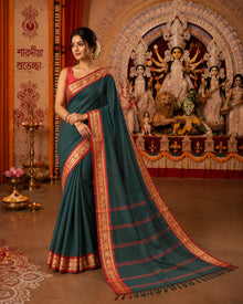 Sharodiya cotton silk -laal paar diaries thumbnail 13