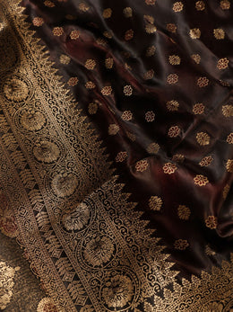 Mehroon Soft banarasi Saree-Royal Heritage thumbnail 1