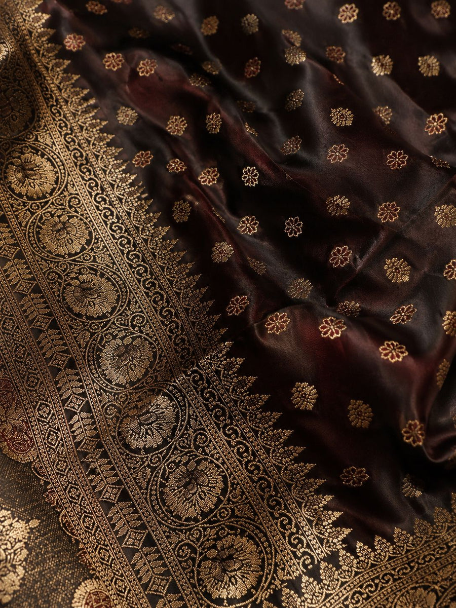 Mehroon Soft banarasi Saree-Royal Heritage