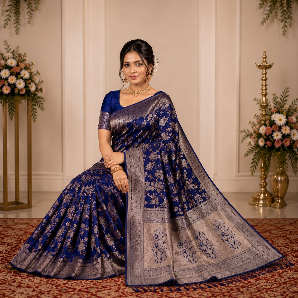Rajnishi banarasi zardousi saree- banarasi weaves