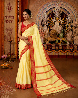 Sharodiya cotton silk -laal paar diaries thumbnail 1