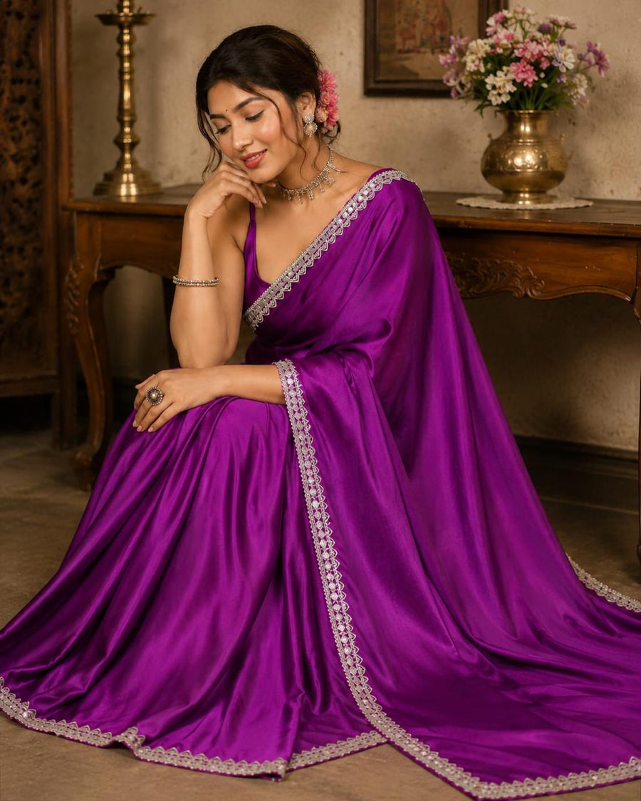 Purple Baddie Satin Silk - Slay Sutra