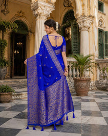 Zamindari soft silk saree Royal heritage thumbnail 2