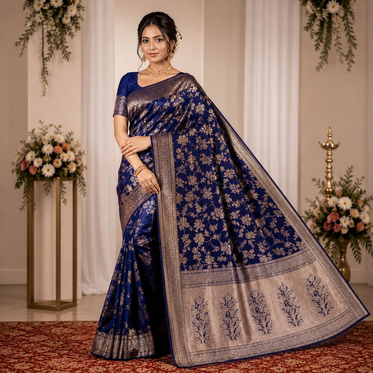 Rajnishi banarasi zardousi saree- banarasi weaves image 2