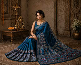 Ajrika Modal Silk Saree - Modal Mahal thumbnail 4