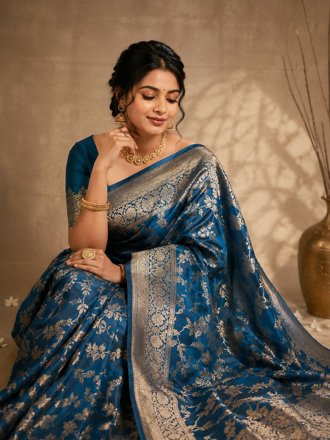 Neelambari Banasari Zardousi - Banarasi Waves