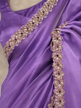 Lavora Satin silk Saree - Slay Sutra thumbnail 3