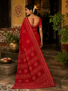 Bonolota Chanderi Cotton Saree- Chanderi Tales thumbnail 3