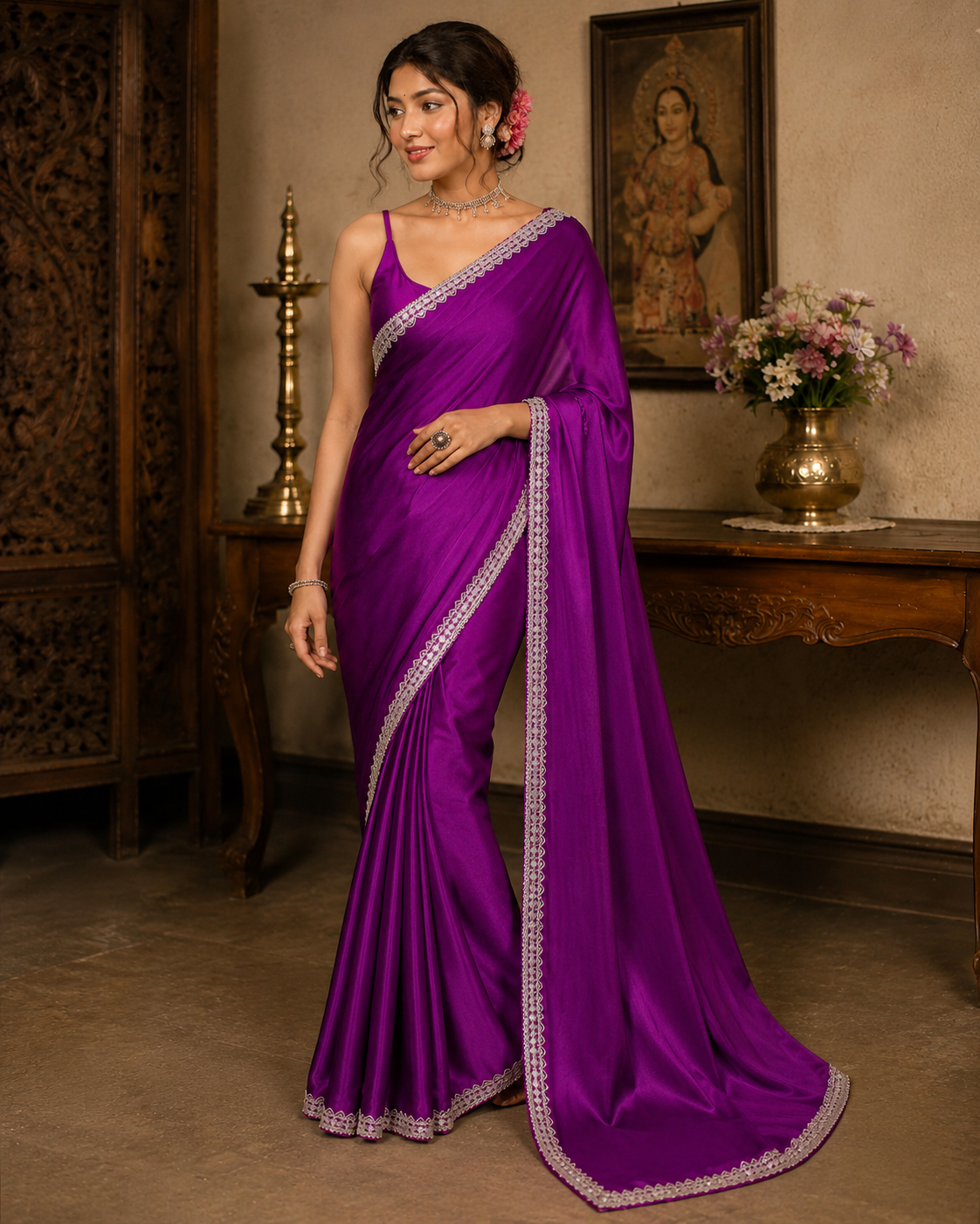Purple Baddie Satin Silk - Slay Sutra image 3