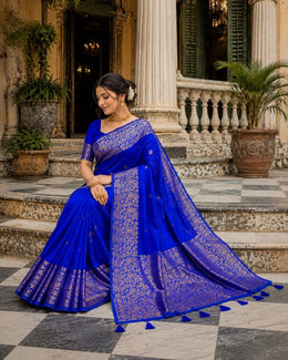 Zamindari soft silk saree Royal heritage thumbnail 3