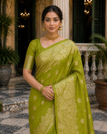 Zamindari soft silk saree Royal heritage thumbnail 4
