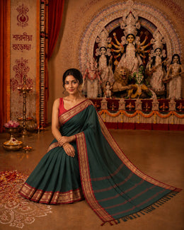 Sharodiya cotton silk -laal paar diaries thumbnail 8