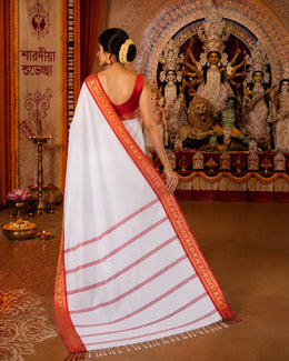 Sharodiya cotton silk -laal paar diaries thumbnail 9